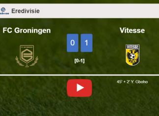 Vitesse prevails over FC Groningen 1-0 with a goal scored by Y. Gboho. HIGHLIGHTS