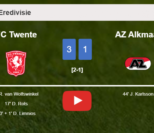 FC Twente tops AZ Alkmaar 3-1. HIGHLIGHTS