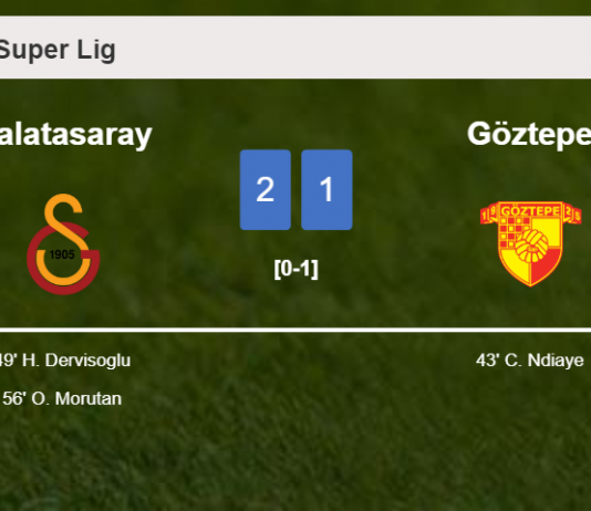 Galatasaray recovers a 0-1 deficit to best Göztepe 2-1