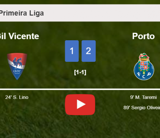 Porto seizes a 2-1 win against Gil Vicente 2-1. HIGHLIGHTS