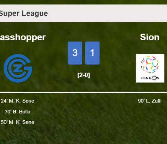 Grasshopper defeats Sion 3-1
