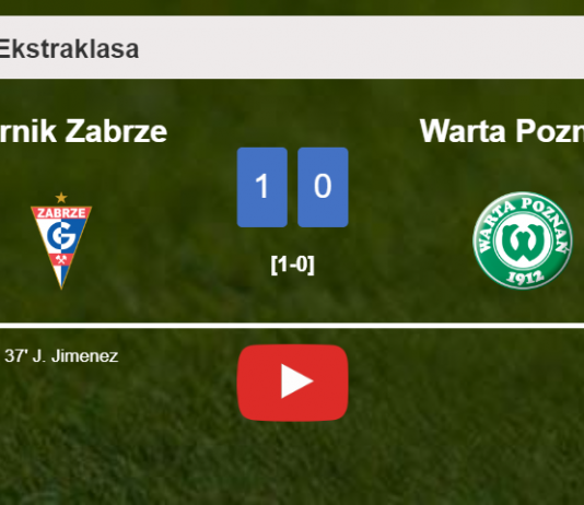 Górnik Zabrze conquers Warta Poznań 1-0 with a goal scored by J. Jimenez. HIGHLIGHTS