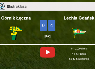 Lechia Gdańsk overcomes Górnik Łęczna 4-0 after a incredible match. HIGHLIGHTS