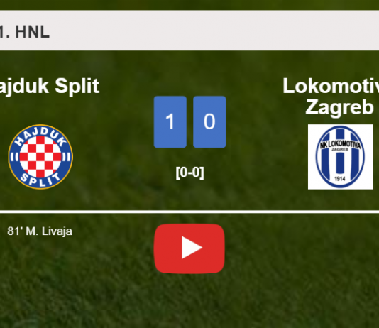 Hajduk Split defeats Lokomotiva Zagreb 1-0 with a goal scored by M. Livaja. HIGHLIGHTS