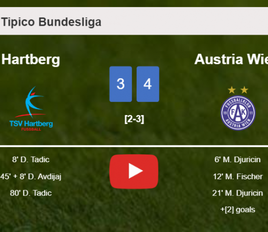 Austria Wien tops Hartberg 4-3. HIGHLIGHTS