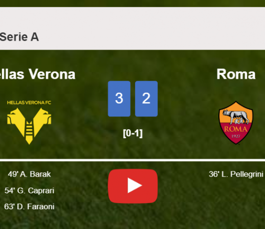 Hellas Verona defeats Roma 3-2. HIGHLIGHTS