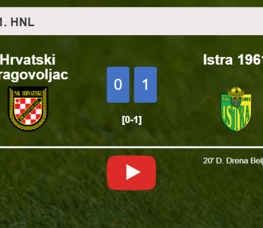 Istra 1961 overcomes Hrvatski Dragovoljac 1-0 with a goal scored by D. Drena Beljo. HIGHLIGHTS
