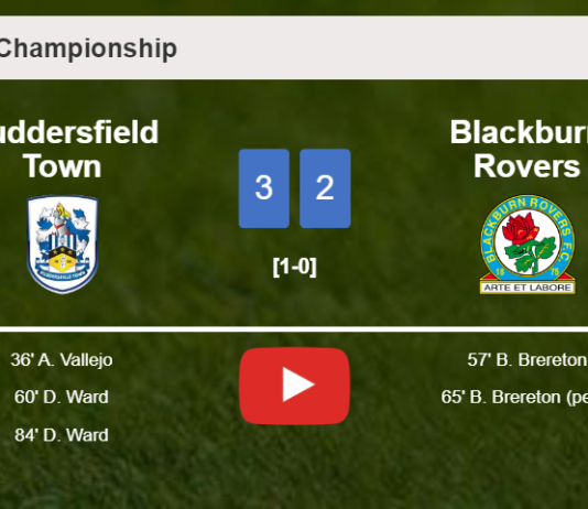 Huddersfield Town defeats Blackburn Rovers 3-2. HIGHLIGHTS