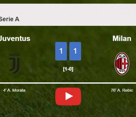 Juventus and Milan draw 1-1 on Sunday. HIGHLIGHTS