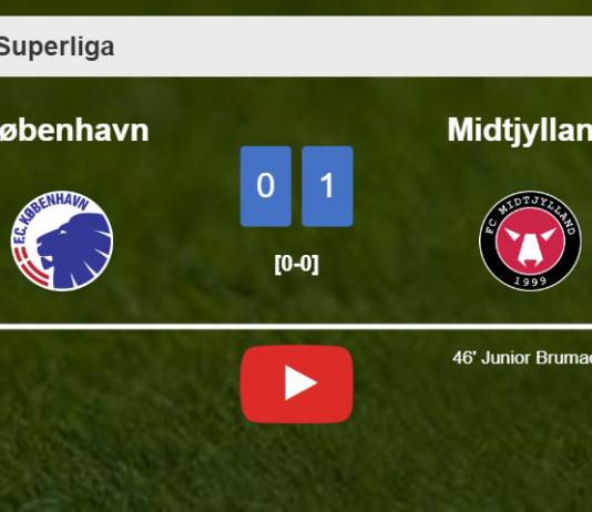 Midtjylland overcomes København 1-0 with a goal scored by Junior Brumado. HIGHLIGHTS