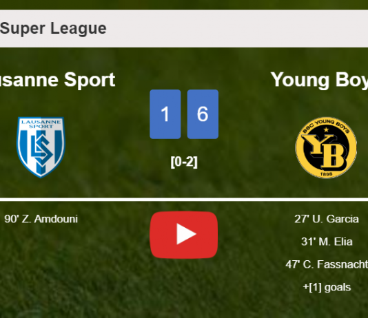Young Boys conquers Lausanne Sport 6-1 after a incredible match. HIGHLIGHTS