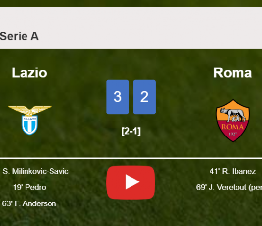 Lazio tops Roma 3-2. HIGHLIGHTS