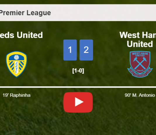 West Ham United recovers a 0-1 deficit to beat Leeds United 2-1. HIGHLIGHTS