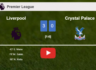Liverpool beats Crystal Palace 3-0. HIGHLIGHTS
