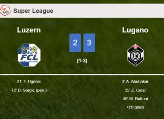 Lugano conquers Luzern 3-2