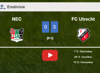 FC Utrecht demolishes NEC with 2 goals from B. Ramselaar. HIGHLIGHTS
