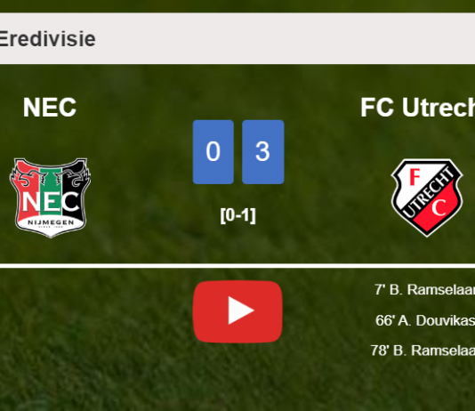 FC Utrecht demolishes NEC with 2 goals from B. Ramselaar. HIGHLIGHTS