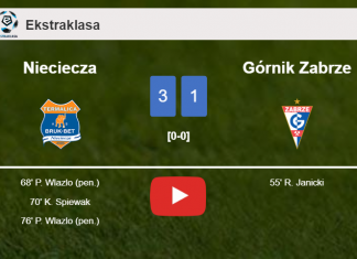 Nieciecza conquers Górnik Zabrze 3-1 after recovering from a 0-1 deficit. HIGHLIGHTS