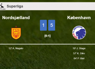 København conquers Nordsjælland 5-1 after a incredible match