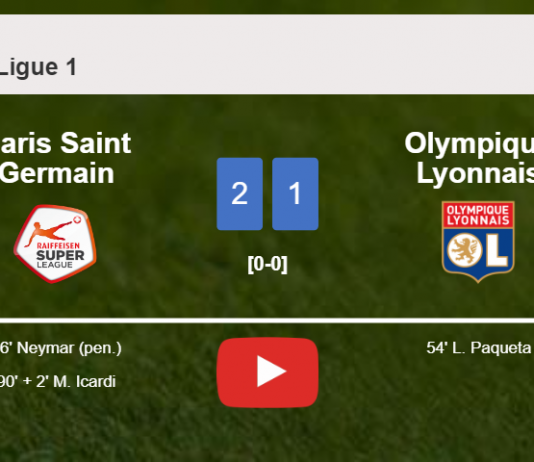 Paris Saint Germain recovers a 0-1 deficit to top Olympique Lyonnais 2-1. HIGHLIGHTS