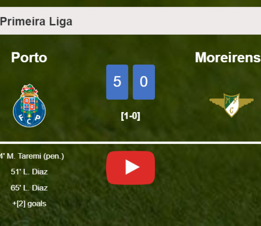 Porto crushes Moreirense 5-0 with an outstanding performance. HIGHLIGHTS