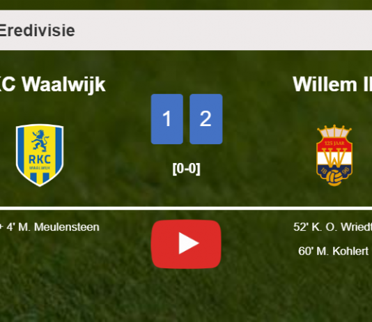 Willem II snatches a 2-1 win against RKC Waalwijk 2-1. HIGHLIGHTS