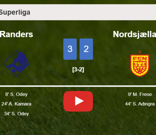 Randers conquers Nordsjælland 3-2. HIGHLIGHTS