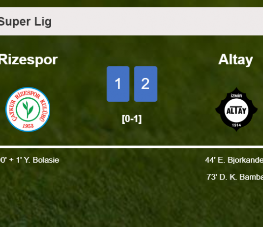 Altay grabs a 2-1 win against Rizespor 2-1