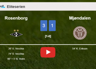 Rosenborg prevails over Mjøndalen 3-1. HIGHLIGHTS