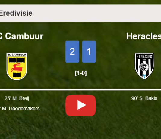SC Cambuur seizes a 2-1 win against Heracles 2-1. HIGHLIGHTS
