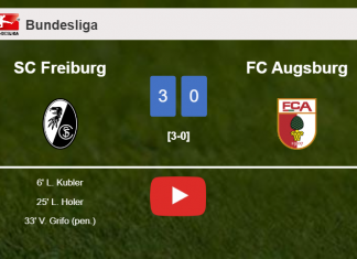SC Freiburg prevails over FC Augsburg 3-0. HIGHLIGHTS
