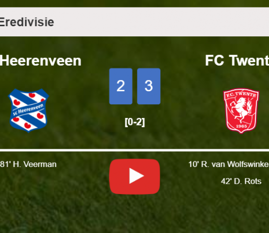 FC Twente defeats SC Heerenveen 3-2. HIGHLIGHTS