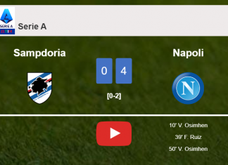 Napoli prevails over Sampdoria 4-0 after a incredible match. HIGHLIGHTS