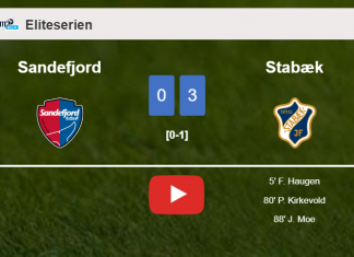 Stabæk tops Sandefjord 3-0. HIGHLIGHTS