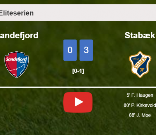 Stabæk tops Sandefjord 3-0. HIGHLIGHTS