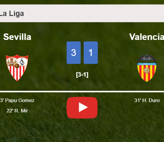 Sevilla conquers Valencia 3-1. HIGHLIGHTS