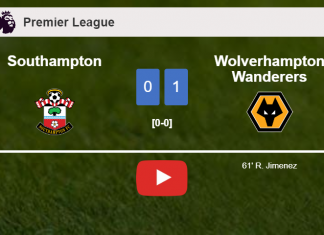 Wolverhampton Wanderers overcomes Southampton 1-0 with a goal scored by R. Jimenez. HIGHLIGHTS