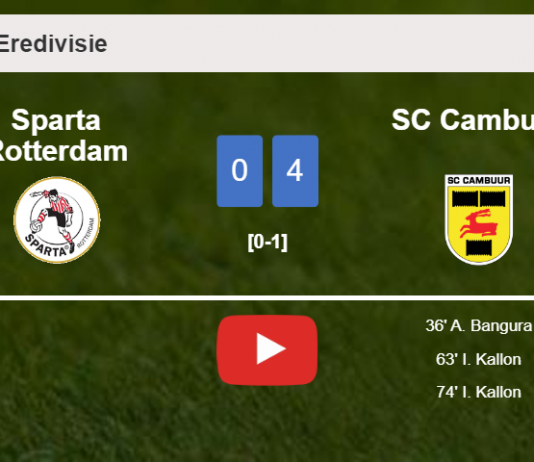 SC Cambuur beats Sparta Rotterdam 4-0 after a incredible match. HIGHLIGHTS