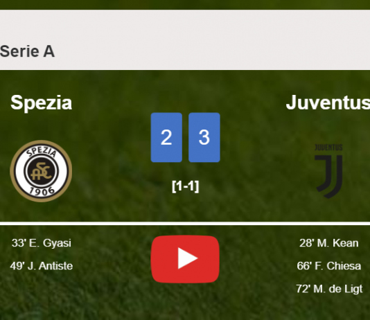 Juventus beats Spezia after recovering from a 2-1 deficit. HIGHLIGHTS