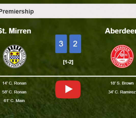St. Mirren overcomes Aberdeen after recovering from a 1-2 deficit. HIGHLIGHTS