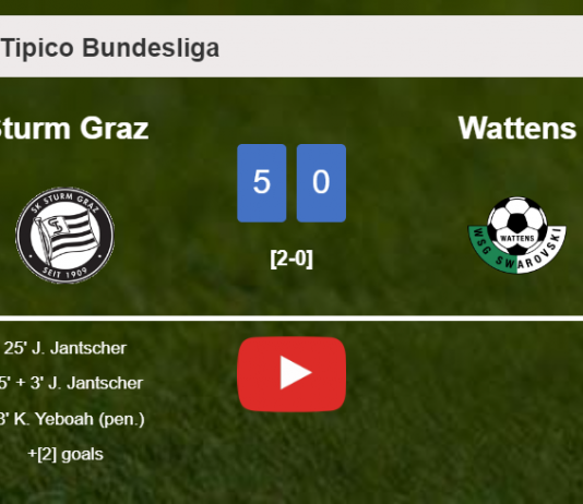 Sturm Graz destroys Wattens 5-0 with a superb match. HIGHLIGHTS
