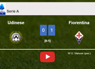 Fiorentina defeats Udinese 1-0 with a goal scored by D. Vlahovic. HIGHLIGHTS