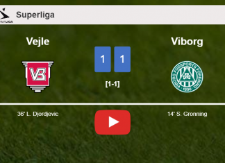 Vejle and Viborg draw 1-1 on Sunday. HIGHLIGHTS