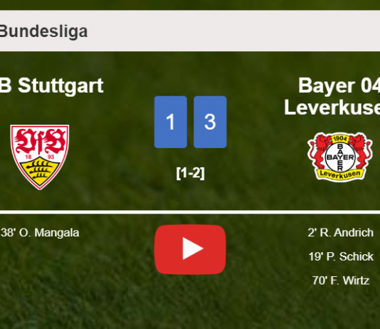 Bayer 04 Leverkusen conquers VfB Stuttgart 3-1. HIGHLIGHTS