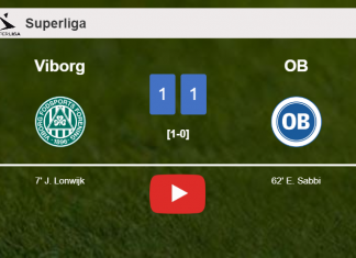 Viborg and OB draw 1-1 on Sunday. HIGHLIGHTS