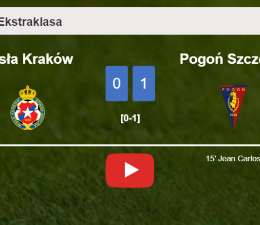 Pogoń Szczecin conquers Wisła Kraków 1-0 with a goal scored by Jean Carlos. HIGHLIGHTS