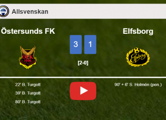 Östersunds FK beats Elfsborg 3-1. HIGHLIGHTS