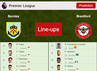 PROBABLE LINE-UP: Burnley vs Brentford - 30-10-2021 Premier League - England