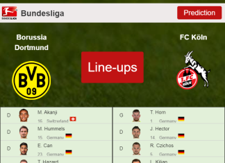 PROBABLE LINE-UP: Borussia Dortmund vs  FC Köln - 30-10-2021 Bundesliga - Germany