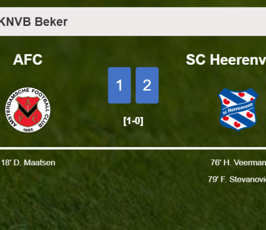 SC Heerenveen recovers a 0-1 deficit to best AFC 2-1